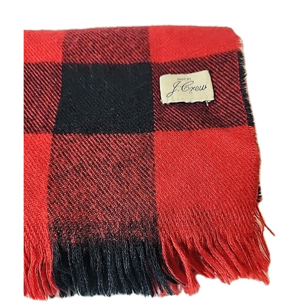 J Crew Buffalo plaid Wool Scarf